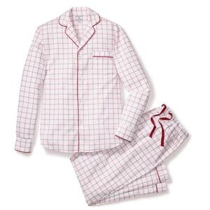 NWT Men’s Small - Petite Plume Garnet Tattersall classic Pajama Set